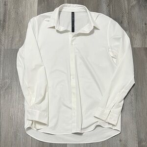 Lululemon Men's White Dress button down Shirt/ size L